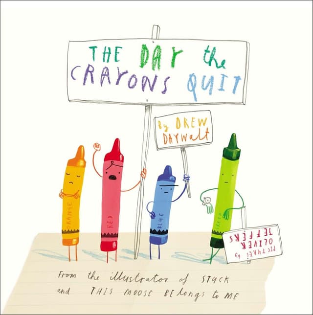 The Day the Crayons Quit book cover by Drew Daywalt