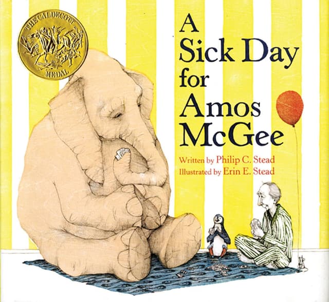 A Sick Day for Amos McGee book cover by Philip C. Stead