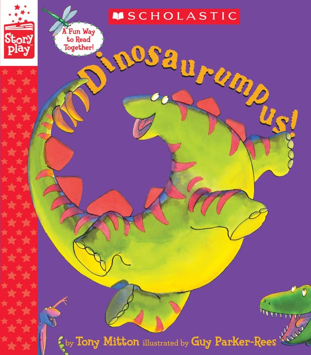 Dinosaurumpus! book cover by Tony Mitton