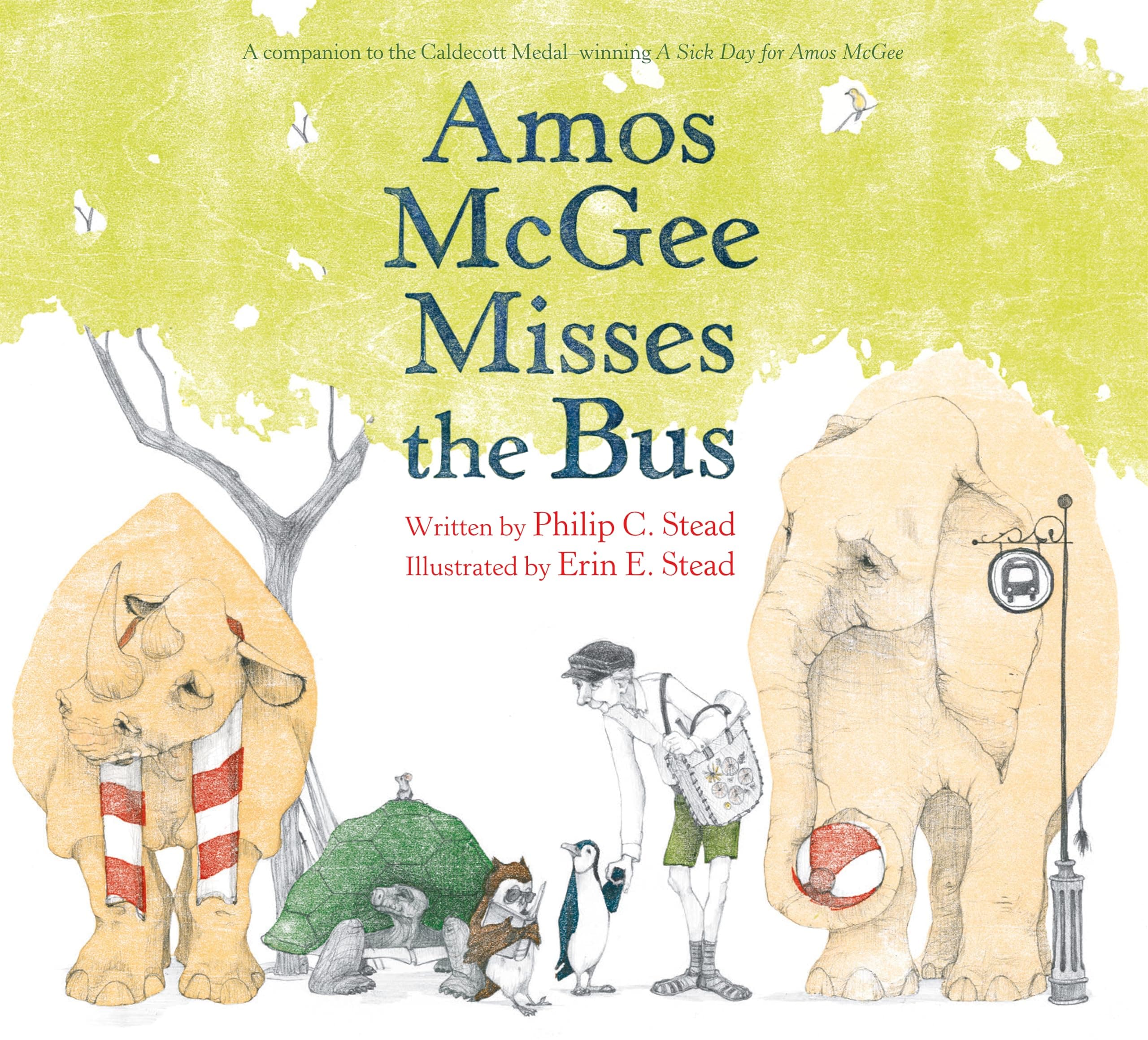 Amos McGee Misses the Bus book cover by Philip C. Stead