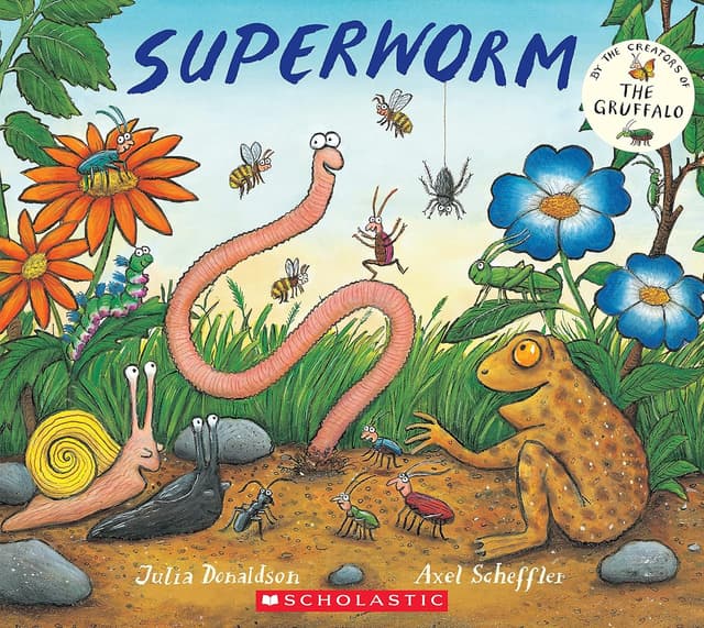 Superworm book cover by Julia Donaldson